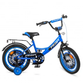 Велосипед детский PROF1 16д. Y1644 (1шт) Original boy,сине-черный,звонок,доп.колеса