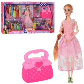 Кукла с нарядом YL65-3A (20шт) 28см, шарнирная, платья, обувь, сумка, в кор-ке,65-34-6,5см