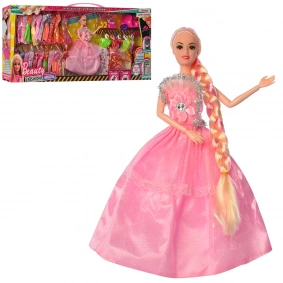 Кукла с нарядом 949D (9шт) 29см,шарнирная, платья, мопед, сумочка, обувь, в кор-ке, 89-33-7см