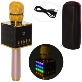 Микрофон H8 (20шт) 26см, аккум, Bluetooth,TFслот, USBзар, в футляре, 28,5-12,5-8,5см