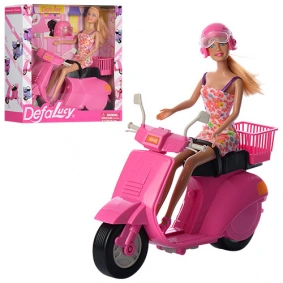 Кукла DEFA 8246 (36шт) 28см, мотоцикл 27,5см, шлем, в кор-ке, 28-28-8см