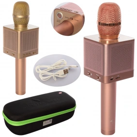 Микрофон Q10S (20шт) 27см, TFслот,microUSB,Bluetooth, USBзарядное ,2цвета,в чехле, 31-12-9,5см
