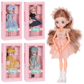 Кукла PS2101-1-2-3-4-5 (36шт) шарнирная, 26см, сумочка, 5видов, в кор-ке,15,5-30-6
