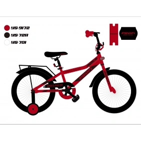 Велосипед детский PROF1 12д. Y12311 (1шт) Speed racer,,SKD45,красный,зв,доп.кол