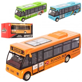 Автобус AS-2484 (36шт) АвтоСвіт, металл, инерц,14,5см, зв,св,3цв, бат(табл),в кор-ке, 16,5-7-7см