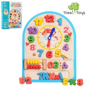 Деревянная игрушка Часы MD 1050 (60шт) 30-22,5см, счеты, цифры, в кор-ке,23-30,5-2,5см