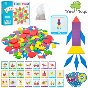 Дерев'яна іграшка Гра MD 2239 багатокутники/блоки, картки, 155 дет., кор., 25-21,5-4 см.