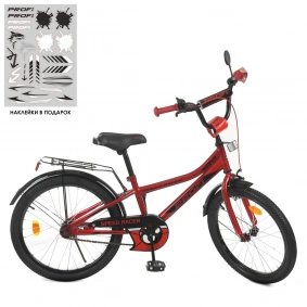 Велосипед детский PROF1 20д. Y20311 (1шт) Speed racer,SKD45, красный,зв,подножка