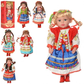 Кукла "Украинская красавица" муз. (укр.песня), в кор. 49*23,5*12см (24шт)
