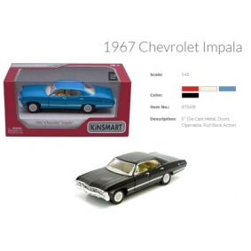 Машина метал. "Kinsmart" "Chevrolet Impala 1967", инерц., 4 цвета, в кор. 16*7*8см (96шт)