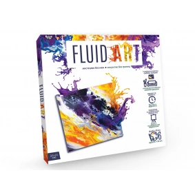 Набор креативного творчества "Fluid ART", рисование жидким акрилом, в кор. 32*32*4см (5шт)