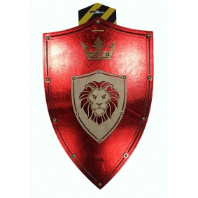 Щит деревянный "Лев", красный бархат, 30*47см, Сувенир Декор, Украина