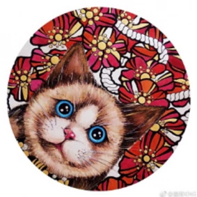 Алмазная мозаика "Голубоглазый кот", на подрамнике 30*40см, в кор. 41*31*2,5см