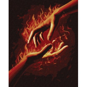 Картина по номерам "Огонь между нами 1" 40*50см, в термопакете, ТМ Идейка, Украина