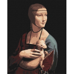 Картина по номерам "Дама с горностаем Леонардо да Винчи" 40*50см, в термопакете, ТМ Идейка, Украина