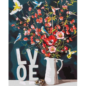 Картина по номерам "С любовью" 40*50см, в термопакете, ТМ Идейка, Украина
