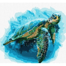 Картина по номерам "Голубая черепаха" 50х50см, ТМ Идейка, Украина