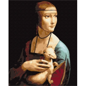 Картина по номерам "Дама с горностаем. Леонардо да Винчи", в термопакете 40*50см, ТМ Brushme, Украина