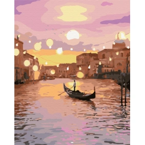 Картина по номерам "Сказочная вечерняя Венеция", в термопакете 40*50см, ТМ Brushme, Украина