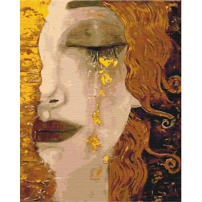 Картина по номерам "Золотые слезы. Анн-Мари Зильберман", в термопакете 40*50см, ТМ Brushme, Украина