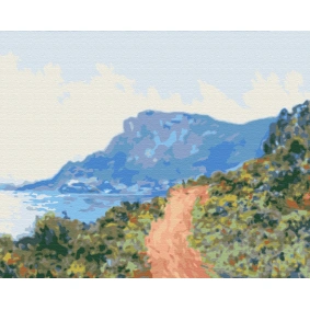 Картина по номерам "Горная дорога в Монако. Клод Моне", в термопакете 40*50см, ТМ Brushme, Украина