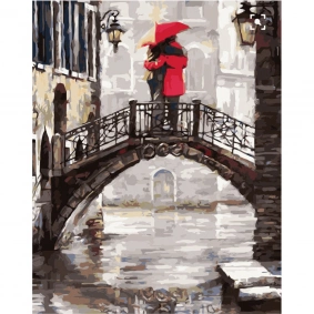 Картина по номерам "Любовь в Венеции", в термопакете 40х50cм, ТМ Стратег, Украина