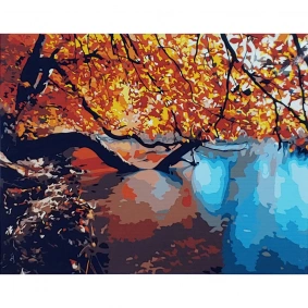 Картина по номерам "Осеннее дерево", в термопакете 40х50см, ТМ Стратег, Украина