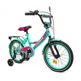 Велосипед детский 2-х колес.16'' 211601(1 шт)Like2bike Sky, бирюзовый, рама сталь, со звонком, руч.тормоз, сборка 75%
