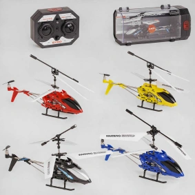Р/К гелікоптер 4 кольори, 2 види зарядки, вбудований акумулятор 3.7V, гіроскоп, підсвічування, в кор. /24-2/