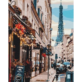Картина за номерами: Париж з-за рогу 40*50