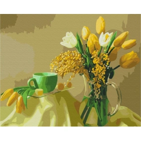 Картина за номерами: Жовті тюльпани 40*50