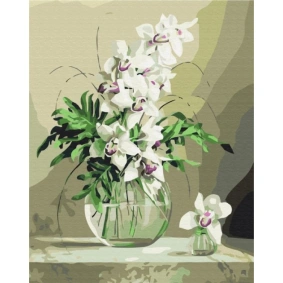 Картина за номерами: Орхідеї у вазі 40*50
