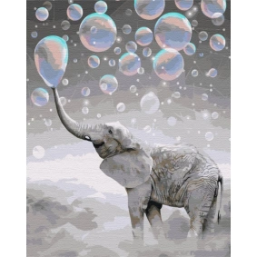 Картина за номерами: Слон в хмарах 40*50