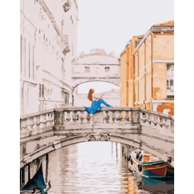 Картина за номерами: Дівчина на мосту Венеції 40*50