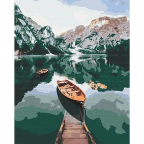 Картина за номерами: Човен на дзеркальному озері 40*50