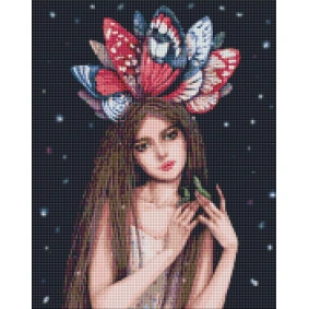 Набір з алмазною мозаїкою "Барви метеликів" 40х50см